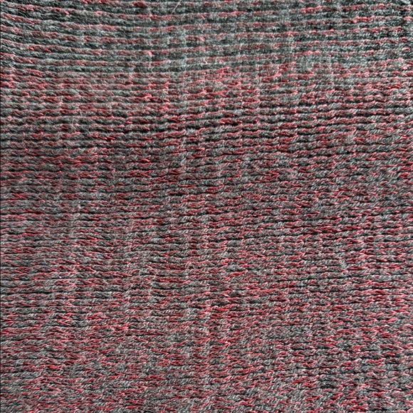 Elegant Gray and Pink Women's Poncho with Fringe - Picture 5 of 5